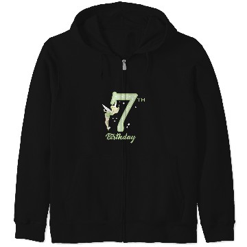 Discover Disney Peter Pan 7th Birthday Tinkerbell Portrai Zip Hoodies