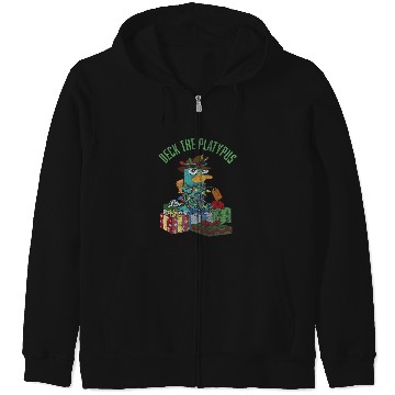 Discover Disney Phineas and Ferb Christmas Perry Deck The Platypus Zip Hoodies