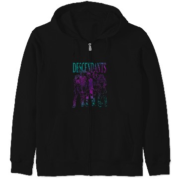 Discover Disney Descendants Group Gradient Outline Poster Zip Hoodies