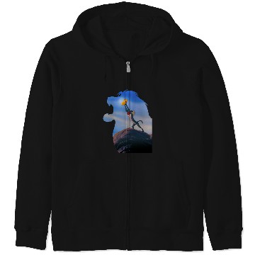 Discover Disney Lion King Mufasa Silhouette Pride Rock Rafiki Simba Zip Hoodies
