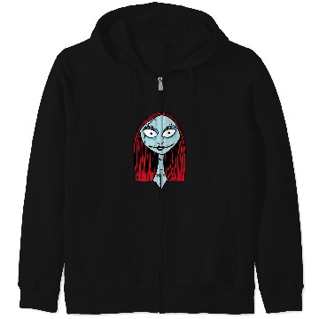 Discover Disney The Nightmare Before Christmas Sally Big Face Zip Hoodies