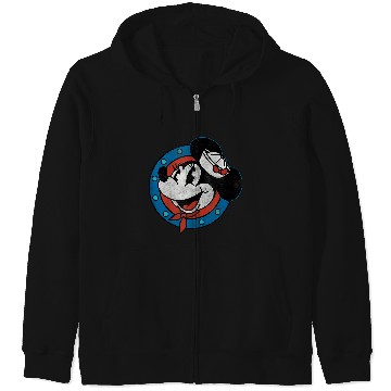 Discover Disney Cruise Sailor Minnie Mouse Distressed Zip Hoodies