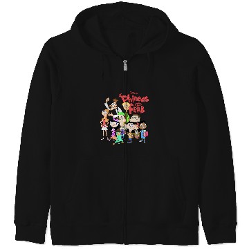 Discover Disney Phineas And Ferb The Group Logo Zip Hoodies