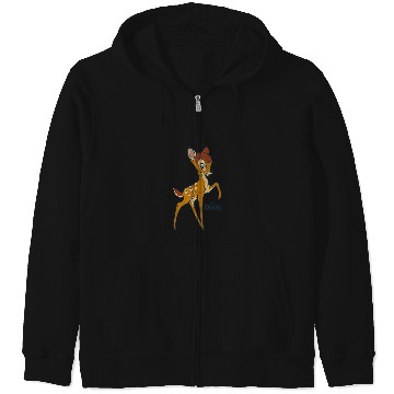 Discover Disney Bambi Simple Portrait Logo Zip Hoodies