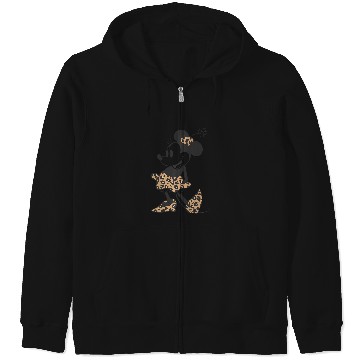 Discover Disney Minnie Mouse Cheetah Print Outfit Zip Hoodies