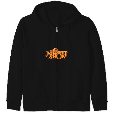 Discover Disney The Muppets  The Muppet Show Logo Orange Zip Hoodies