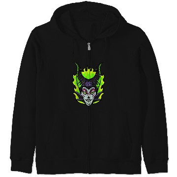 Discover Disneyss Sleeping Beauty Maleficent Sugar Skull Zip Hoodies