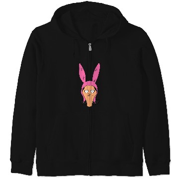 Discover Bob's Burgers Louise Angry Big Face Zip Hoodies