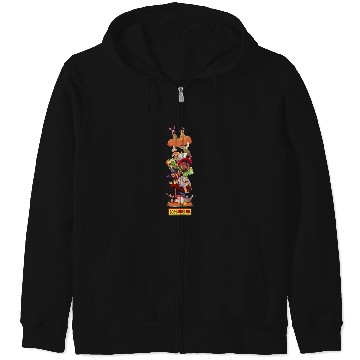 Discover Bob's Burgers Group Shot Burger Stack Zip Hoodies