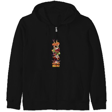 Discover Bob's Burgers Group Shot Burger Stack Zip Hoodies