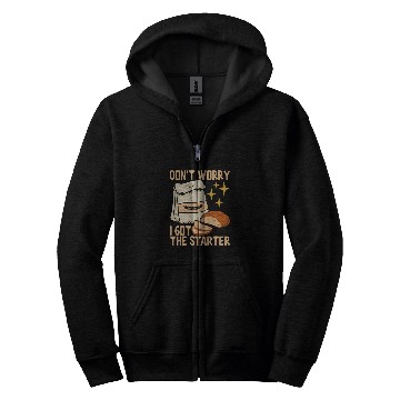 Discover Sourdough Starter Bread Baker Baking Bakery Zip Hoodies