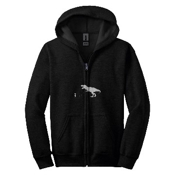 Discover Dinosaur Pet Boy Walking A TRex Dinosaur Pet Tyrannosaurus Rex Zip Hoodies