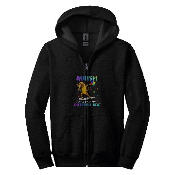 Discover Giraffe Pet Autism Giraffes Dancing To A Different Beat Funny Zip Hoodies