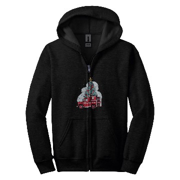 Discover Firefighter Christmas Happy Holidays Fireman Firefighting 213 Zip Hoodies