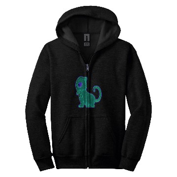Discover Aliens UFO Space Cat Space Kitten EDM Melt Zip Hoodies