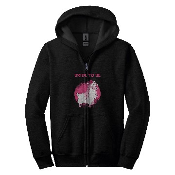 Discover Llama Pet Bride To Be Alpaca Llama Wedding Hen Party Zip Hoodies