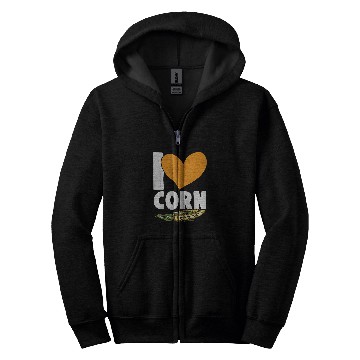 Discover I Love Corn Grain Kernel Maize Lover Corn Farmer 21 Zip Hoodies