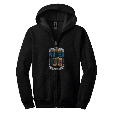 Discover The bests Creative Writer In Progress Author Book Writing Zip Hoodies