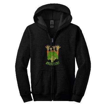 Discover Giraffe Pet Broccoli Zip Hoodies