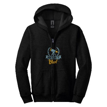 Discover Night Owl Astronomy Telescope Stargazer Zip Hoodies