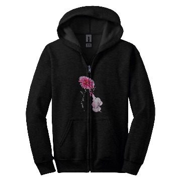 Discover Elephant Mammal Never Give Up Zip Hoodies