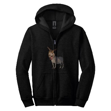 Discover Donkey Pet Wearing Sunglasses Zookeeper Zip Hoodies