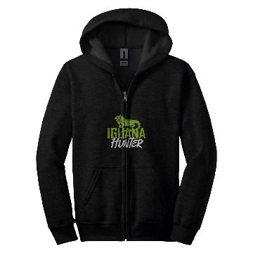 Discover Iguana Pet Cage Hunting Reptile 2 Zip Hoodies
