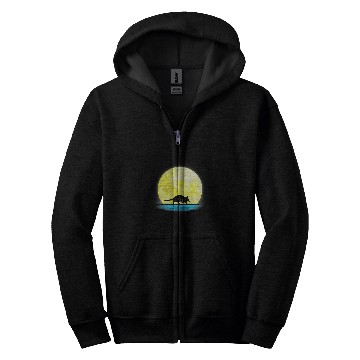 Discover Armadillo Pet Full Moon Light Zip Hoodies