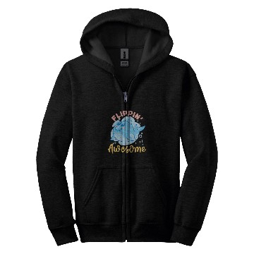 Discover Dolphin Pet Gift Flippin Awesome 2 Zip Hoodies