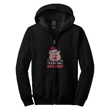 Discover Pig Pet Naughty or Nice Christmas Holiday Xmas Zip Hoodies