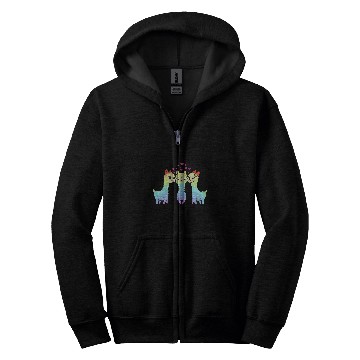 Discover Llama Pet PolyLlamaRous Funny Polyamory For Polyamorous Throuple Zip Hoodies