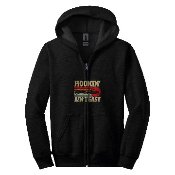 Discover Tow Truck Driver Hookin Aint Easy Towing Retro Wrecker Men Zip Hoodies
