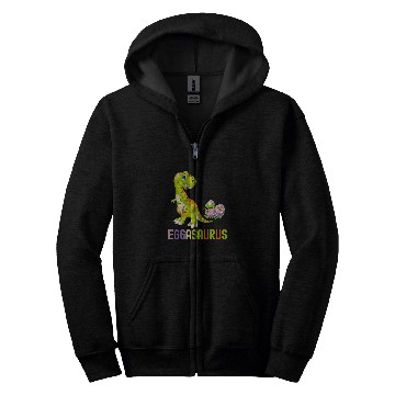 Discover Dinosaur Pet Cute Eggasaurus Stegosaurus Egg Dinosaur Happy Easter TRex Zip Hoodies