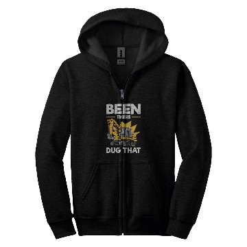 Discover Excavator Fun Heavy Machinery Operator Backhoe Excavator Sand Digger 11 Zip Hoodies