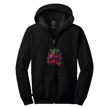 Discover Dragon Pet Tropical Vibes Dragon Fruit Summer Music DJ Style Zip Hoodies