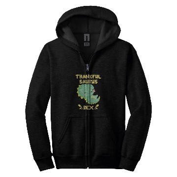 Discover Dinosaur Pet Thankful Saurus rexs Funny Thanksgiving Grateful Zip Hoodies