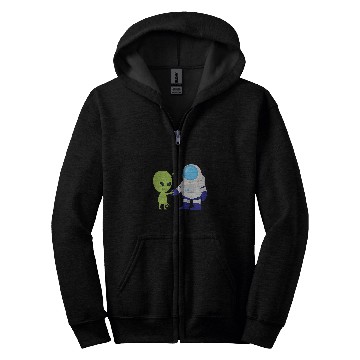 Discover Aliens UFO Planets Alien Solar System Space Lovers Zip Hoodies