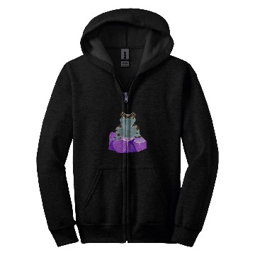 Discover Frog Pet Crystal Amethyst Gemstone for Toad Owners Zip Hoodies