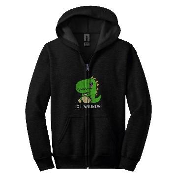 Discover Dinosaur Pet Pediatric Occupational Therapy OTsaurus Dinosaur OT Zip Hoodies