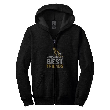 Discover Excavator Fun bests Friends Construction Workers Construction Site Digger Drivers Zip Hoodies
