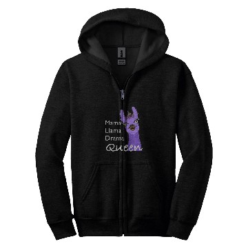 Discover Llama Pet design mama llama drama queen Zip Hoodies