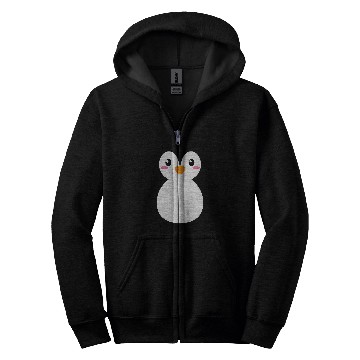 Discover Penguin Pet Face Design or Easy Costume Black Zip Hoodies