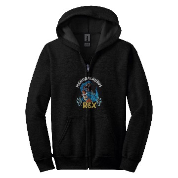 Discover Dinosaur Pet Menorasaurus rexs Chanukah Menorah Hanukkah Israel Zip Hoodies