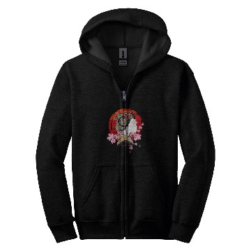 Discover Japan Zen Circle Cherry Blossom Geisha Japanese Zip Hoodies