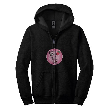 Discover Cow Pet Strawberry milk cow Zip Hoodies