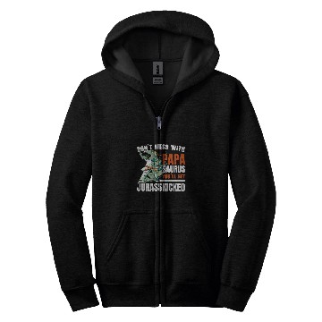 Discover Dinosaur Pet Dont Mess With Papasaurus Future Paleontologist Zip Hoodies