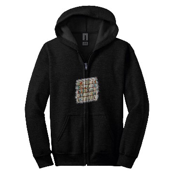 Discover Book Fun I Have No Shelf Control Bleached Librarian Zip Hoodies