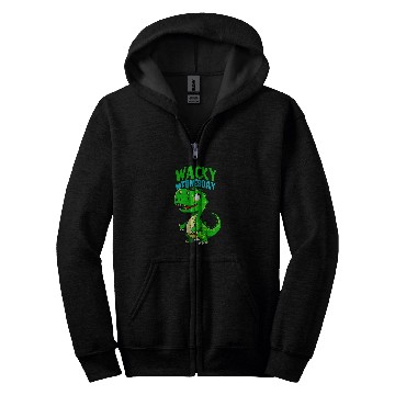 Discover Dinosaur Pet Wacky Wednesday Dinosaur Fun Cute Zip Hoodies