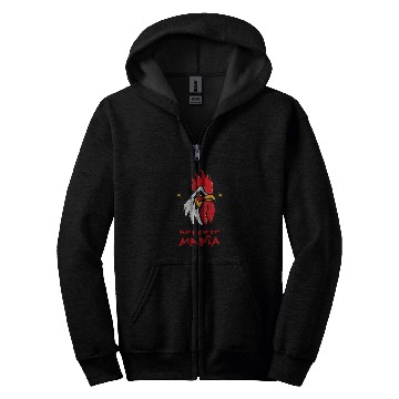 Discover Chicken Pet Key West FL Rooster Zip Hoodies