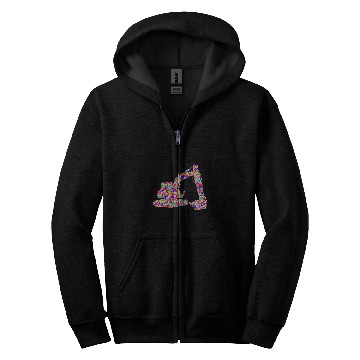 Discover Excavator Fun International Dot Day Colorful Dotted Zip Hoodies